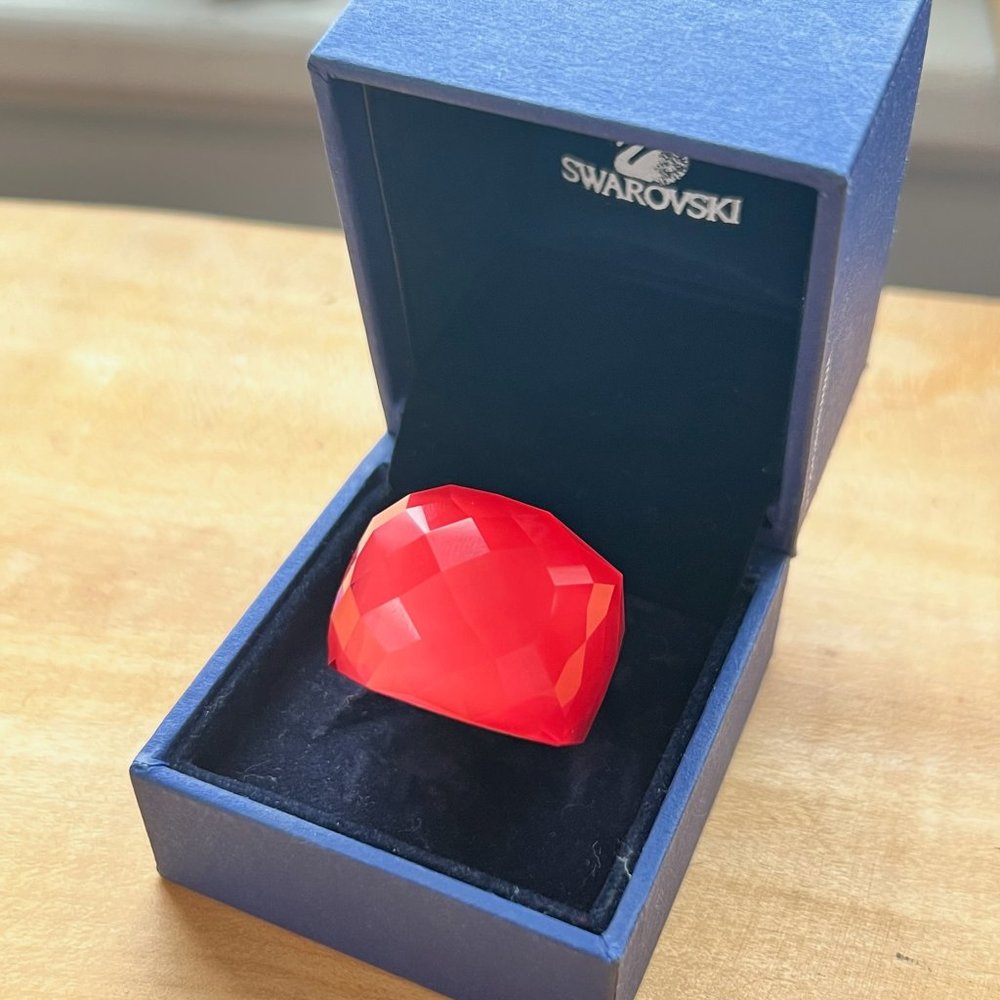 Swarovski Red Crystal Cocktail Ring